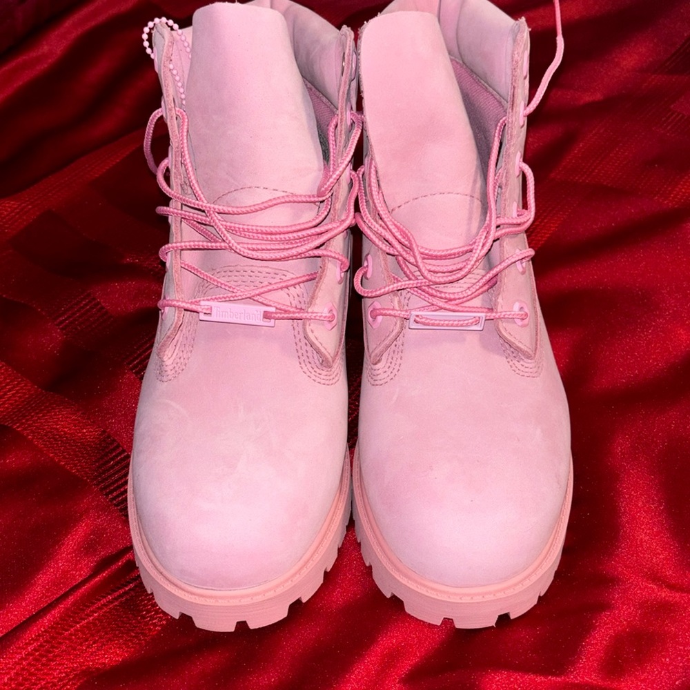 Timberland Pink Combat Boots